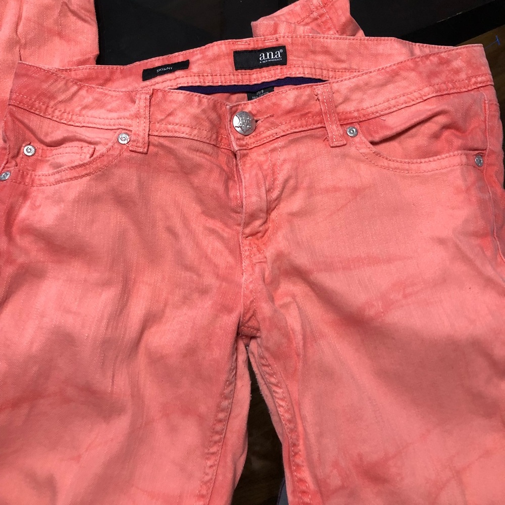 Peach skinny jeans